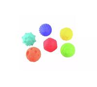 AIDNI Textured Sensory Balls for Babies, Rainbow Multicolour, 6 Pack, Various Textures