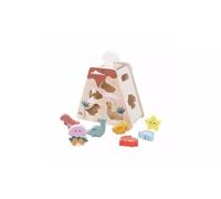 AIDNI Wooden Dinosaur Theme Shape Sorter Toy