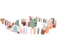 AIDNI Wooden Dominoes Set, Pastel Colors Standing Blocks, Educational Stacking Toy, Children's Building and Sorting Playset