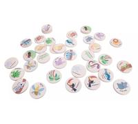 AIDNI Wooden Jungle Animals Memory Game Set, Educational Matching Cards with Storage Bag, Kids Brain Training Activity