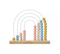 AIDNI Wooden Rainbow Bead Abacus, Educational Counting Toy, Pastel Colours