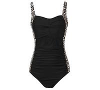 Aidotop Womens One Piece Swimsuit Tummy Control with Ruched Monokinis Tribal Swimsuits (Leopard, XL)