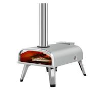 aidpiza Outdoor Pizza Oven 12" Wood Pellet Pizza ovens With Rotatable Round Pizza Stone Portable Wood Fired with Built-in Thermometer Pizza Stove for Outside Backyard Camping Picnics (Grey-revolving)