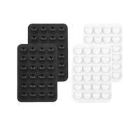 Aidqxbaoer 4-Pack Silicone Suction Cup Holder for All Phone Models, Double-Sided, Black & White