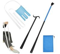 Aids for Putting On and Off,Socks Aid Tool with Soft Grips,Sock Dressing Aids Set with 1 Aid & 3 Shoe Horn, Long Shoe Horn for Limited Mobility Men Women and Seniors