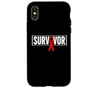 Aids Survivor Hiv Red Ribbon Aids Warrior - World Aids Day Case for iPhone X/XS