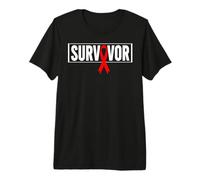 Aids Survivor HIV Red Ribbon Aids Warrior - World Aids Day Premium T-Shirt