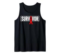Aids Survivor HIV Red Ribbon Aids Warrior - World Aids Day Tank Top
