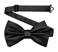 AidShunn Men's Bow Tie, Adjustable Formal Neck Bowtie Men's Bowtie Classic Solid Color Pre-Tied Bow Tie for Parties Wedding (Black)