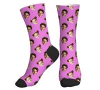 Aiebill Custom Pets Photo Socks - Personalised Put Your Pet Face on Paws Bones Socks