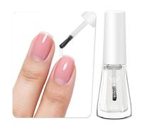 Aieenjor Clear Nail Polish, Base and Top Coat Nail Polish 2 in 1, Clear Nail Varnish Quick Dry, No Cure Needed Strengthening Nail Varnish for Women