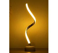 AIEHOUSE USB Spiral LED Table Lamp,Single Bed Warm Light,Modern Bedside Lamps for Nightstand,Colour Changing Desk Lamp for Bedroom Living Room
