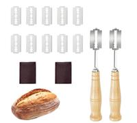 aieieii 14 Pcs Bread Cutter Bread Lame Dough Scoring Tool, Bread Scorer Kitchen Dough Scratch Treatment Tool, Baking Accessory Tools, Beginner Kit Suitable for Novice Bakers and Bakers to DIY