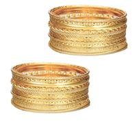 aieieii 20 PCS Gold Bangles for Womens Set, Gold Bangle for Women, Indian Bangles for Womens, Gold Bracelet Stack Women Bangles for Girls Ladies Jewelry Accessories Birthday Party Daily Wearing