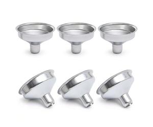 Aieino 6pcs Small Funnels for Filling Bottles Hip Flask 304 Stainless Steel | Mini Funnel, 3.7cm Wide Mouth, for Perfume Atomiser Filling, Spice Dispensing, Metal Funnel Set for Home Kitchen Travel