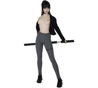 AIEK AK-07 Super Flexible, Seamless, For 1/6 Figures, Magic Kai, Breasts Magic Kai, 2 Hole Details + Top and Bottom Detail, SEXY Beauty, Movable Eyes, Compatible with TBLeague Black Hair Set