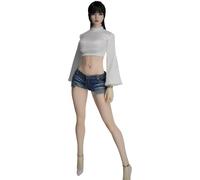 AIEK AK-23 1/6 Scale Figure, Super Flexible, Seamless, Hunting, Magic Kai, Breasts, Body Makeup, 2 Hole Details, Urban Beauty, Movable Eyes, Compatible with TBLeague Black Hair Set
