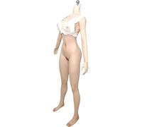 AIEK S34A Super Flexible, Seamless, For 1/6 Figures, Hunting Bodies, Breast Magic Kai, Female Body, Body Makeup, 2 Hole Details, Flocked Version Pubic Hair, Compatible with TBLeague