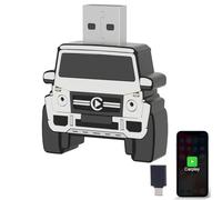 Aieloar Wireless CarPlay Adapter UK for iPhone - 2025 Upgraded,Convert Wired to Wireless, Plug & Play, Convert Wired to Wireless CarPlay Dongle for Cars from 2017, Car-Shaped Design
