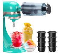Aien Shaved Ice Attachment for KitchenAid Stand Mixer, Snow Cone Shaved Ice Machine with Coarse and Fine Blades,8 Ice Cube Molds,Kitchen Aid Accessories and Attachments