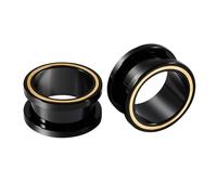 Aienid 3/4 Gauges for Ears, 19mm Black Stainless Steel External Thread Tunnels, Comfort Fit Smooth Stretching Plugs, 316L Surgical Steel Jewelry for Women Men