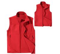 AIEOE Gilet for Men Winter Reversible Vest Lightweigt Fleece Waistcoat Softshell Jacket Sleeveless Body Warmer Red Label Size 3XL/ UK Size XL