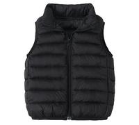 AIEOE Kids Down Puffer Sleeveless Jacket Waistcoat Outerwear Gilet Front Pockets for Boys & Girls Spring, Fall, Winter, Travel & Outdoors Black Tag150=11-12 Years