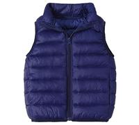 AIEOE Kids Puffer Vest Boys Girls Lightweight Down Stand Collar Sleeveless Jacket Winter Padded Windproof Body Warmer Gilets Navy Tag150=11-12 Years