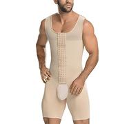 AIEOE Men Shapewear Full Body Shaper Tummy Control Bodysuit When Work Fitness Gatherings Beige 4XL
