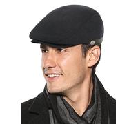 AIEOE Mens Beret Caps Newsboy Caps Adjustable Flat Cap Tweed Caps Forward Wool Hat Driving Hat Fall Winter Flatcaps British Style Blue Black Twill for Outdoor Golf Hunting Traveling