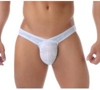 AIEOE Mens Mesh Pouch Briefs Low Rise Athletic Underpants Sexy Stretchy Thong S Grey