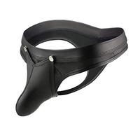 AIEOE Men's Patent Leather Thongs Sexy G-Strings Hot Jock Strap Black Size M