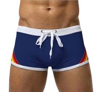 AIEOE Men's Short Swim Trunks Quick-Drying Boxer Swim Briefs Beach and Swimming Shorts with Removable Pad EU S