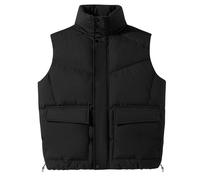 AIEOE Puffer Gilet for Men Waterproof Warm Sleeveless Jacket Winter Outerwear Vest Multi-pocketed Stand Collar Body Warmer