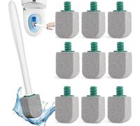 Aieraczy 10Pcs Pumice Stone for Toilet, Toilet Pumice Cleaning Stone with Long Handle, Replaceable Toilet Cleaning Brush, Toilet Scrubber for Toilet Limescale Remover