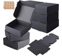 Aieraczy 30 Pieces Kraft Paper Gift Boxes, Candy Box, Party Treat Boxes, Decorative Gift Wrap Boxes, Present Boxes, 7.5 x 7.5 x 3cm Packaging Box for Birthdays Party, Weddings, Christmas, Black