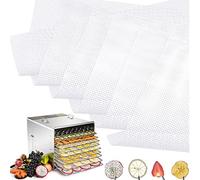 Aieraczy Fruit Dryer Mesh, 6 Pieces Silicone Dehydrator Sheets, Steamer Mesh Mat, 28 * 38cm Reusable Non Stick, for Cookie Dryer Sheets, Food Fruit Dryer