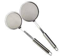 Aieraczy Spider Strainer Skimmer, 2 Pieces Skimmer Spoon, Spider Cooking Utensil, Slotted Spoon, Stainless Steel Ladle Wire Spoon for Kitchen Cooking and Frying, Oil Filter, Pasta, Spaghetti, Noodle