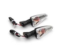 AIERDEYP Turn Signal Indicator 2PCS Motorcycle Turn Signal Flashing Light For Triumph For Daytona 675/R Tiger 1050 800/X 2011 2012 2013 2014 2015(White With Wire)