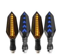 AIERDEYP Turn Signal Indicator For Suzu&ki For V-Strom DL 1000 650 GSF GSX GSF 650 750 1200 GSR600 GSF600 Bandit 12V Motorcycle Turn Signal Light Blinker Lights(2 pair yellow blue)