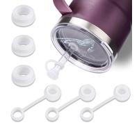 AIERSA 3Pcs Spill Stopper for YETI Cup Straw Lid, and 3Pcs Straw Cover Cap Toppers Suitable for Yeti Cup Accessories for 20, 16, 24, 25, 26, 35,42 oz Tumbler, Silicone, Leak Proof