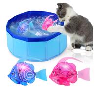 AIERSA Cat Pool Toy, Swimming Robotic Fish Cat Enrichment Toys for Indoor Cats, Self Play Cat Water Toys for Bored Indoor Cats, Funny Interactive Cat Toy