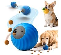 AIERSA Interactive Dog Toys, Automatic Dog Treat Ball Dispenser Toy to Keep Them Busy, Anti-Boredom Electric Moving Puzzle Dog Toys, Self-Rolling Treat Ball Toy for Small and Medium Dogs (Pineapple)
