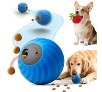 AIERSA Interactive Dog Toys, Automatic Dog Treat Ball Dispenser Toy to Keep Them Busy, Anti-Boredom Electric Moving Puzzle Dog Toys, Self-Rolling Treat Ball Toy for Small and Medium Dogs(Tomato)
