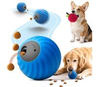 AIERSA Interactive Dog Toys, Automatic Dog Treat Ball Dispenser Toy to Keep Them Busy, Anti-Boredom Electric Moving Puzzle Dog Toys, Self-Rolling Treat Ball Toy for Small and Medium Dogs (Waxberry)