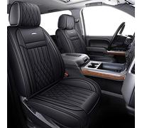 Aierxuan Chevrolet Chevy Silverado GMC Sierra Car Seat Covers Full Set with Waterproof Leather, Fit for 2007-2021 1500/2500 HD / 3500 HD Crew,Double,Extended Cab or Pickup Truck(Black)