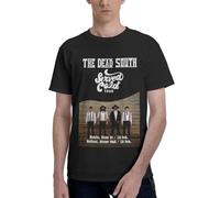 AIESANY Men's The Dead Folk Band South Cotton Shirts Graphic Crew Neck Summer T-Shirt Performance Short Sleeve Tee for Everyday Wear Black M