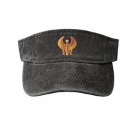 AIESANY Unisex Wind and Fire Pop Band Earth Visor Adjustable Vintage Washed Denim Visors Empty Top Baseball Cap for Women Men