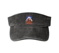 AIESANY Unisex Wind and Fire Pop Band Earth Visor Adjustable Vintage Washed Denim Visors Empty Top Baseball Cap for Women Men