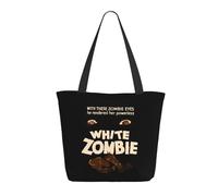 AIESANY Women's White Music Band Zombies Totebags Outdoor Commuting Shopping Bag Large Capacity Shoulder Bag